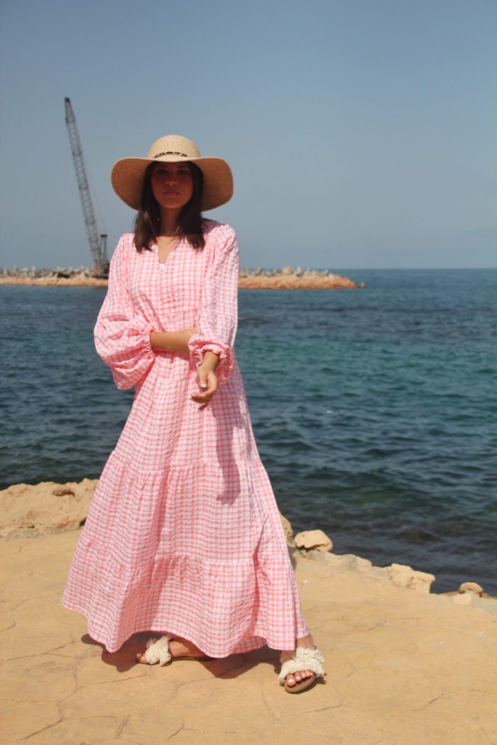 Pink Checkered Dress