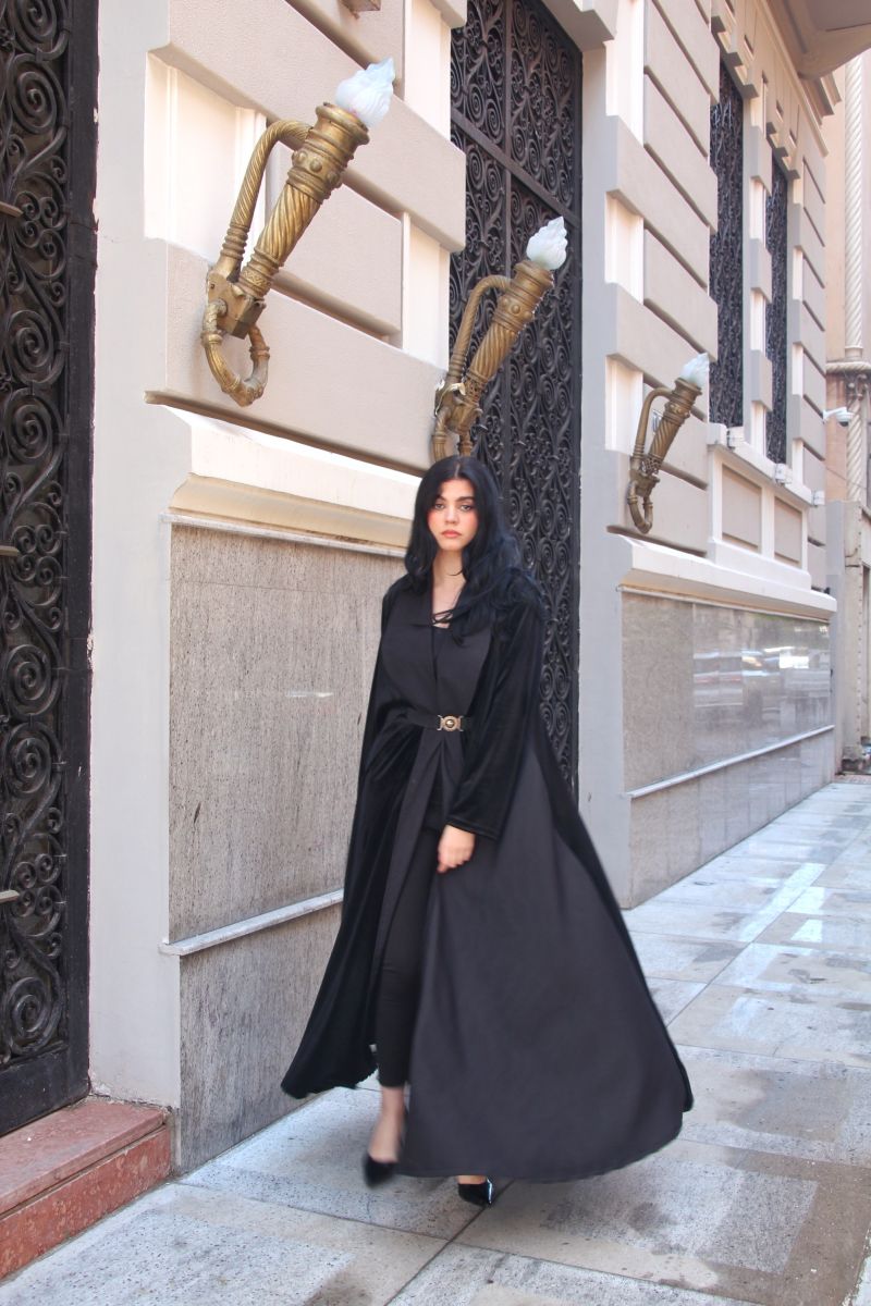 Black Velvet Abaya