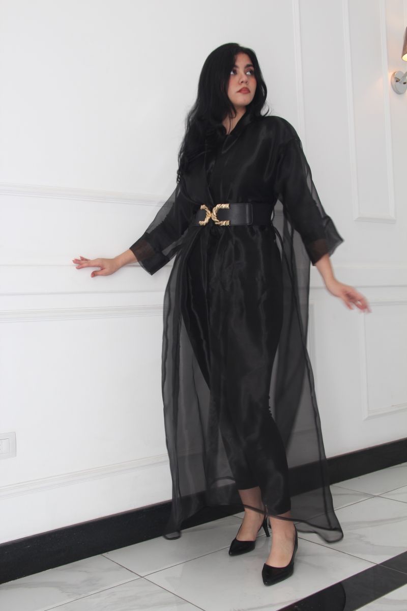 Black Belted Shirt Dress