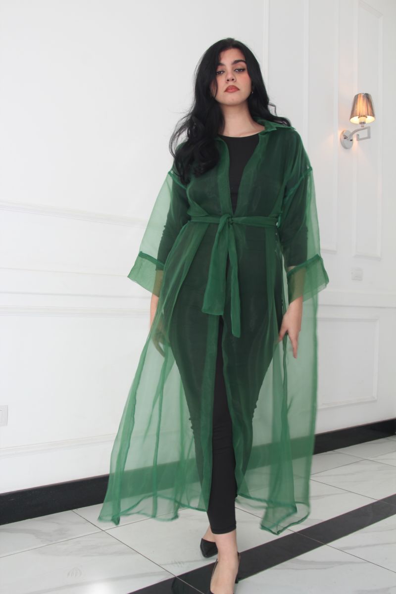 Green Belted Shirt Dress