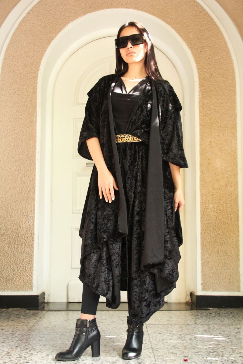 Black Layered Kaftan