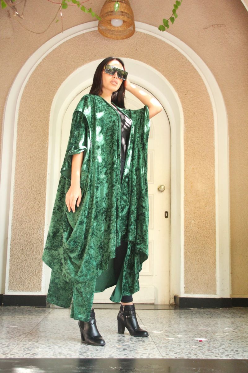 Green Layered Kaftan