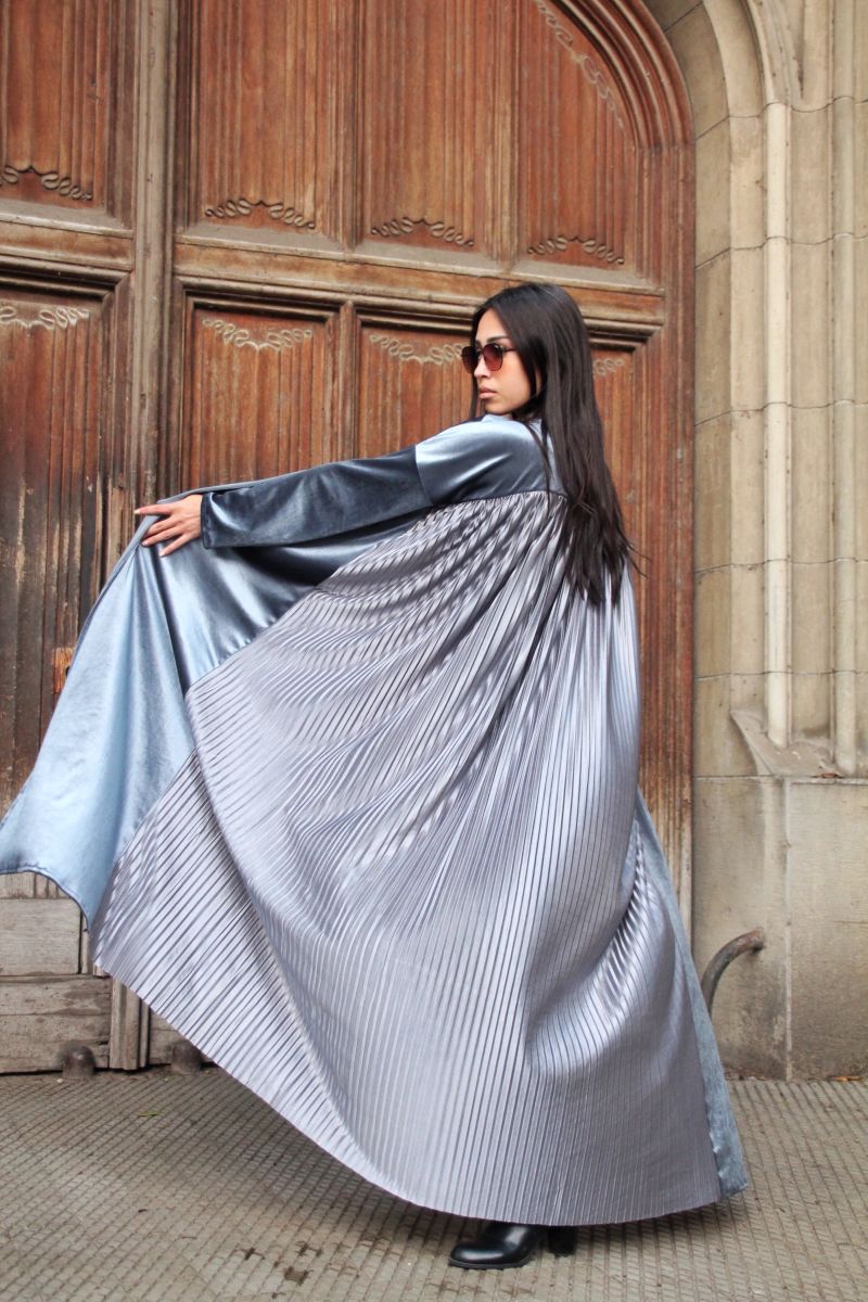 The Grey Plisse Abaya