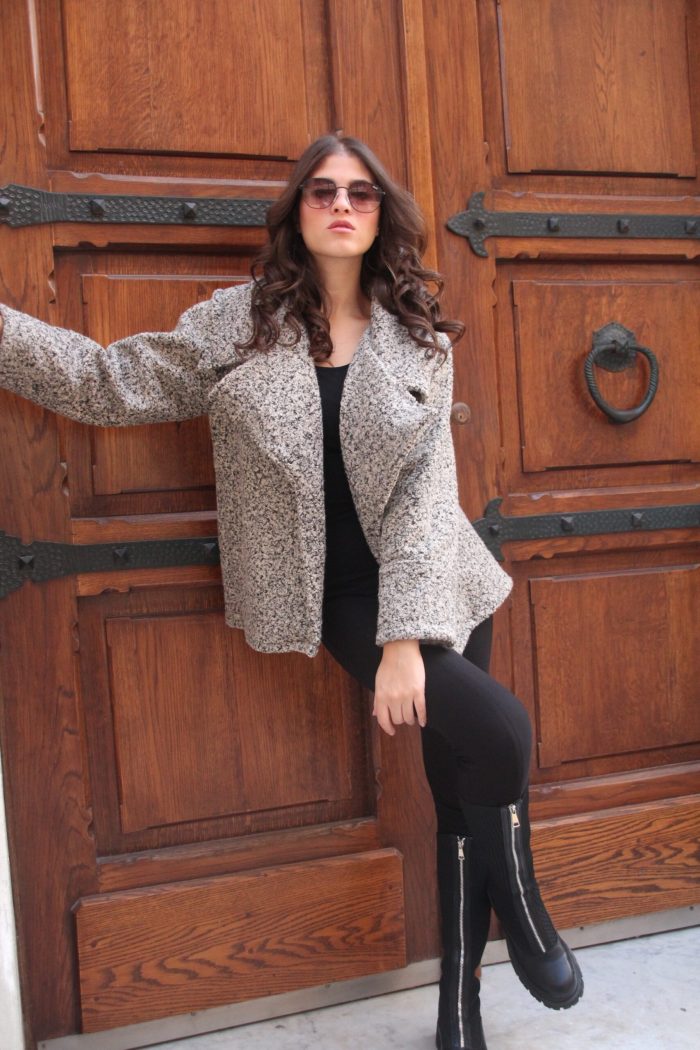 Beige Boucle Jacket