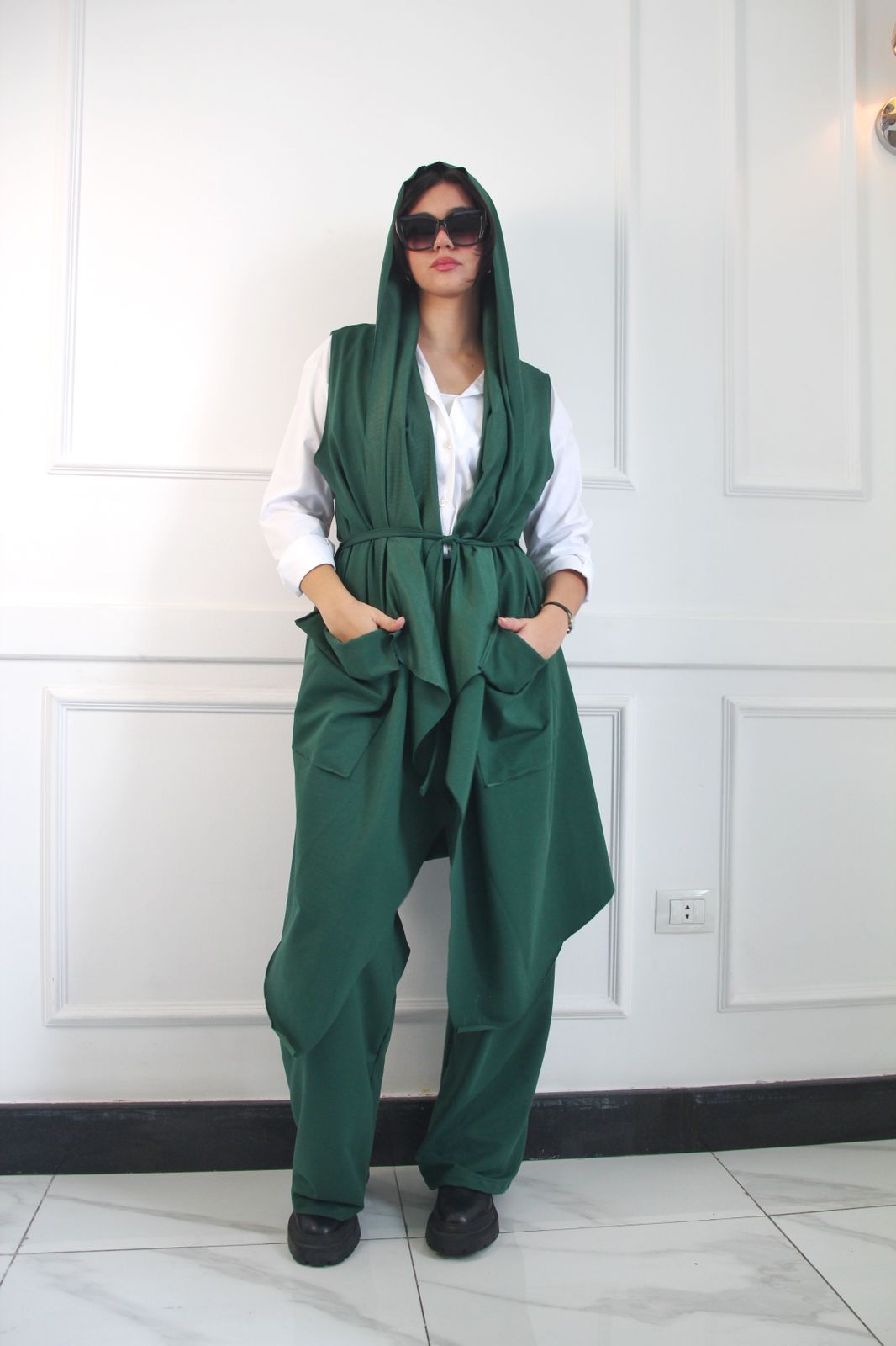 The Green Statement Vest SET