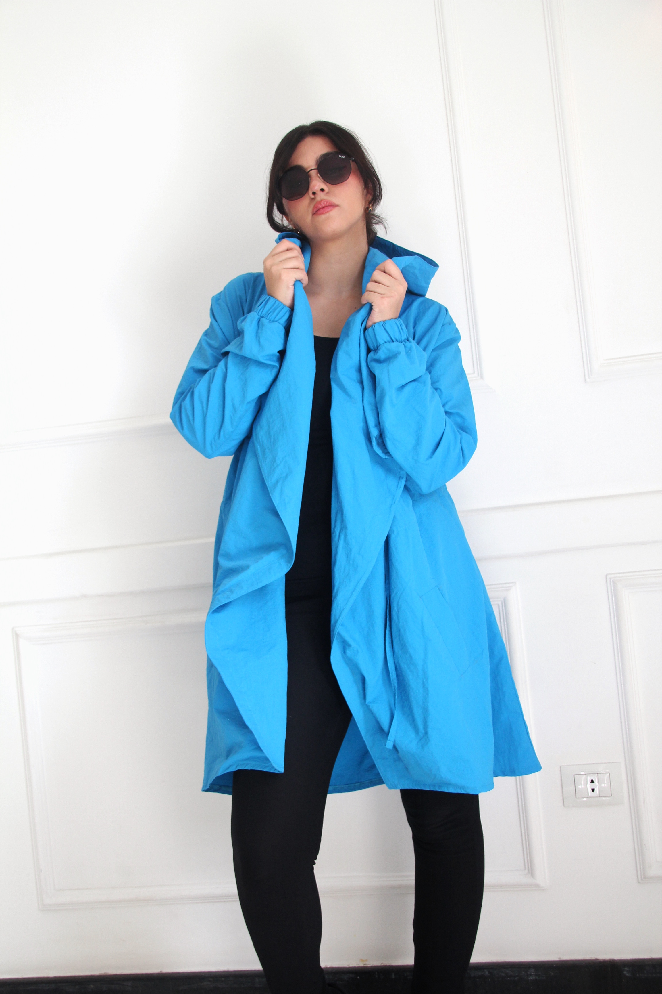 Blue Wide Collar WaterProof Jackets/m